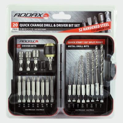 Addax Quick Change Drill & Driver Bit 20 Piece Set (MIX20SET) 