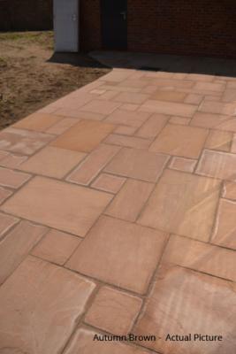 Traditional Indian Sandstone Paving - Autumn Brown