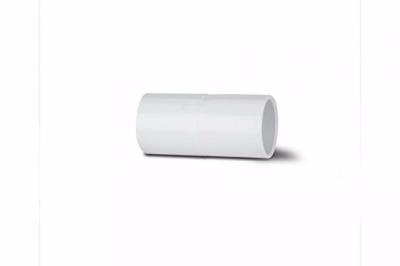 Polypipe 21.5mm White Solvent Weld Overflow Pipe Straight Connector - NS44