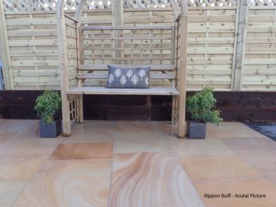 Traditional Indian Sandstone Paving - Rippon Buff