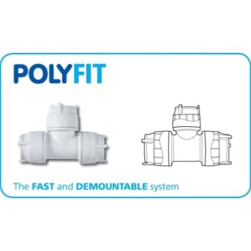 Polyfit 22mm Push Fit Equal Tee FIT222