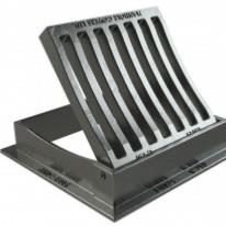 Square B125 Hinged Dished Gully Grate and Frame 300mm x 300mm