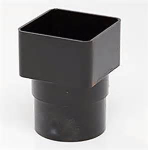 Polypipe 68mm Square - Round Downpipe Adaptor RS231