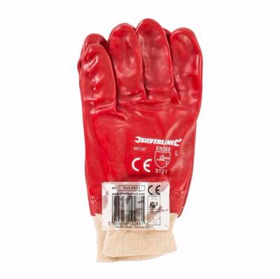 Silverline Red PVC Gloves - Large
