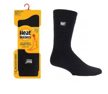 SockShop Heat Holders Ultra Lite Thermal Socks - Black