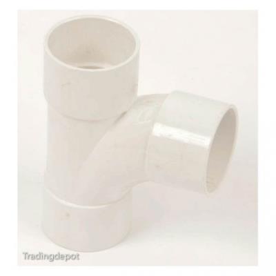 Polypipe White Solvent Weld Waste Pipe ABS 92.5 deg Swept Tee