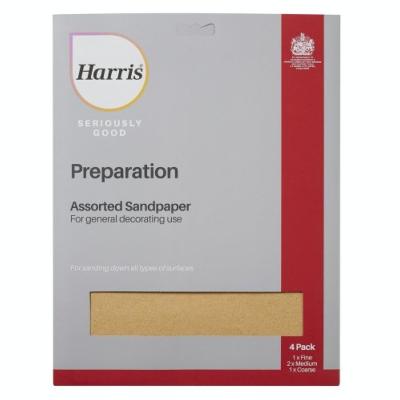 Harris Seriously Good Assorted Sandpaper (4 Pack)