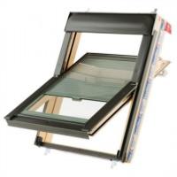 Keylite Centre Pivot Roof Window with Thermal Glazing and Integral Blind - Pine Finish